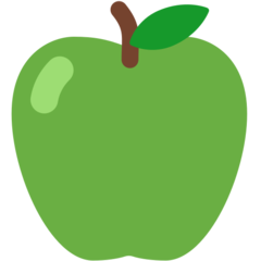 Hoe Groene appel emoji eruit ziet op Mozilla.