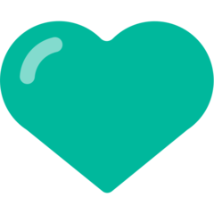 How Green Heart emoji looks on Mozilla.