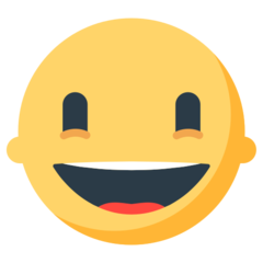 How Grinning Face emoji looks on Mozilla.