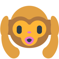 Bagaimana Hear-No-Evil Monkey emoji terlihat di Mozilla.