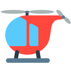 Hoe Helikopter emoji eruit ziet op Mozilla.