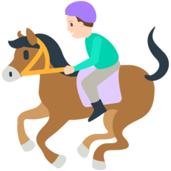 Como o emoji do Corrida de cavalos é exibido no Mozilla.