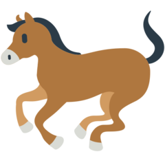 Bagaimana Horse emoji terlihat di Mozilla.