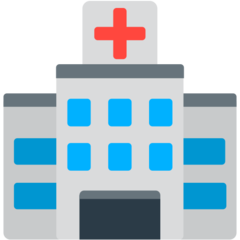 How Hospital emoji looks on Mozilla.