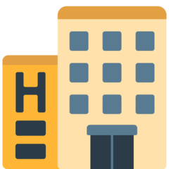 How Hotel emoji looks on Mozilla.