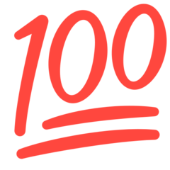 How Hundred Points emoji looks on Mozilla.