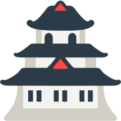 Bagaimana Japanese Castle emoji terlihat di Mozilla.