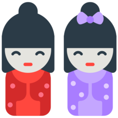 How Japanese Dolls emoji looks on Mozilla.