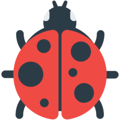 Bagaimana Lady Beetle emoji terlihat di Mozilla.