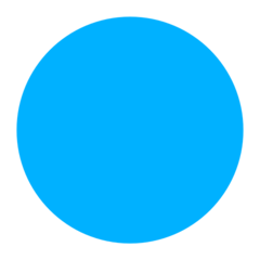 कैसे नीला वृत्त इमोजी Mozilla पर दिखता है।