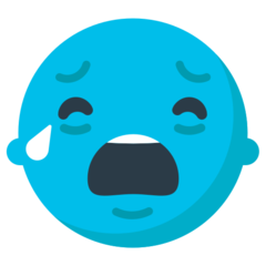 How Loudly Crying Face emoji looks on Mozilla.