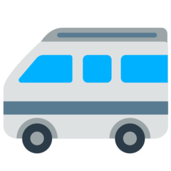 Bagaimana Minibus emoji terlihat di Mozilla.