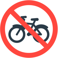 Bagaimana No Bicycles emoji terlihat di Mozilla.