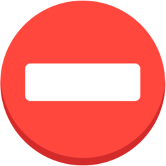 How No Entry emoji looks on Mozilla.