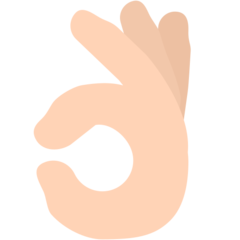 Cómo se ve el emoji Señal de aprobación con la mano en Mozilla.