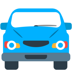 Hoe Naderende auto emoji eruit ziet op Mozilla.