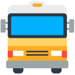 Hoe Naderende bus emoji eruit ziet op Mozilla.