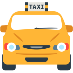 Bagaimana Oncoming Taxi emoji terlihat di Mozilla.