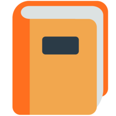 Bagaimana Orange Book emoji terlihat di Mozilla.