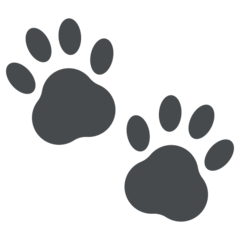 How Paw Prints emoji looks on Mozilla.