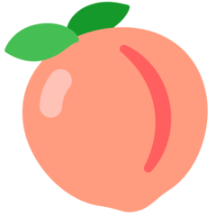 Bagaimana Peach emoji terlihat di Mozilla.