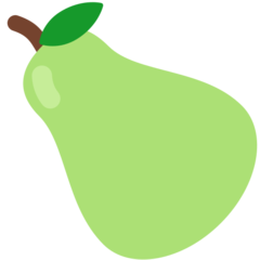 Bagaimana Pear emoji terlihat di Mozilla.