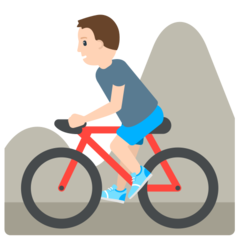 Hvordan Cyklist emoji ser ud på Mozilla.