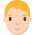 Bagaimana Person: Blond Hair emoji terlihat di Mozilla.