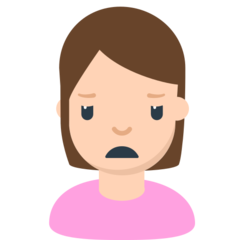 How Person Frowning emoji looks on Mozilla.