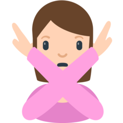 How Person Gesturing NO emoji looks on Mozilla.