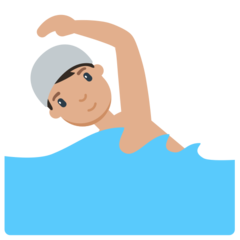 Bagaimana Person Swimming emoji terlihat di Mozilla.