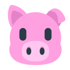 How Pig Face emoji looks on Mozilla.