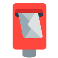 Bagaimana Postbox emoji terlihat di Mozilla.