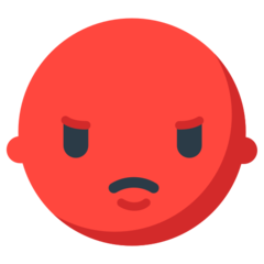 Como o emoji do Rosto furioso é exibido no Mozilla.