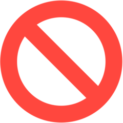 Bagaimana Prohibited emoji terlihat di Mozilla.