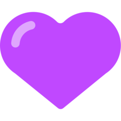 Como o emoji do Coração roxo é exibido no Mozilla.