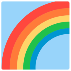 Hoe Regenboog emoji eruit ziet op Mozilla.