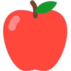 Bagaimana Red Apple emoji terlihat di Mozilla.