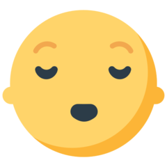 How Relieved Face emoji looks on Mozilla.