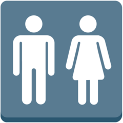 Bagaimana Restroom emoji terlihat di Mozilla.