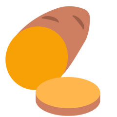 Hoe Gepofte zoete aardappel emoji eruit ziet op Mozilla.