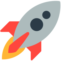 Bagaimana Rocket emoji terlihat di Mozilla.