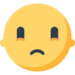 Bagaimana Slightly Frowning Face emoji terlihat di Mozilla.