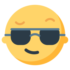 mund Reskyd Konklusion Smilende ansigt med solbriller Emoji 😎