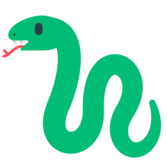 Bagaimana Snake emoji terlihat di Mozilla.