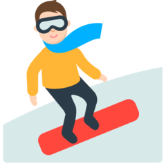 A quoi ressemblent les emoji Snowboardeur sur Mozilla.