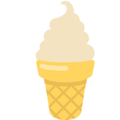 Bagaimana Soft Ice Cream emoji terlihat di Mozilla.