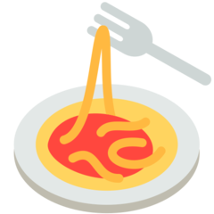 Hoe Spaghetti emoji eruit ziet op Mozilla.