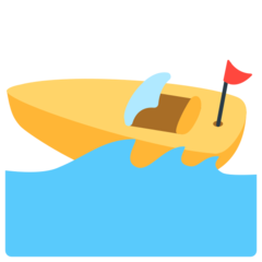 How Speedboat emoji looks on Mozilla.