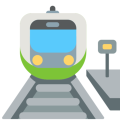 Cómo se ve el emoji Estación de tren en Mozilla.